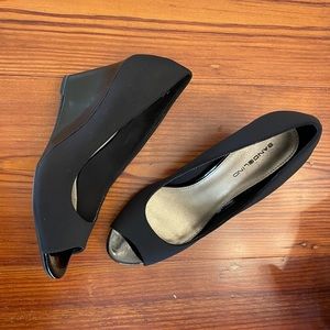 Bandolino Black Toeless 3" Heels, Size 7